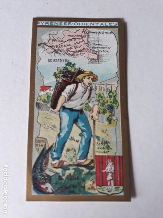 Coleccionismo cromos antiguos: FRANCIA TIPO Y MAPA CROMO SIGLO XIX - Foto 1