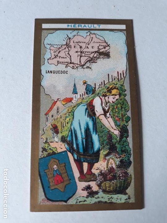 Coleccionismo cromos antiguos: FRANCIA TIPO Y MAPA CROMO SIGLO XIX - Foto 1