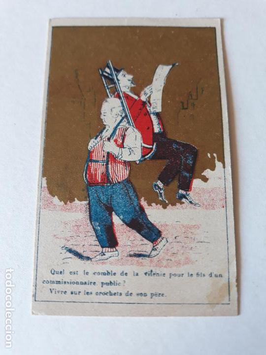 Coleccionismo cromos antiguos: ESCENA COMICA CROMO SIGLO XIX - Foto 1