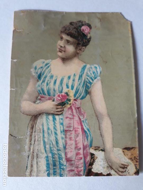Coleccionismo cromos antiguos: DAMA ELEGANTE CROMO SIGLO XIX - Foto 1