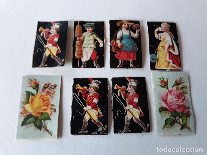Sammeln alte Sammelbilder: NI&Ntilde;OS Y FLORES 8 CROMOS SIGLO XIX