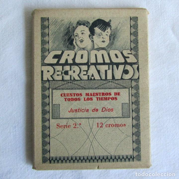 Collectionnisme Cartes &agrave; collectionner anciennes: Cromos recreativos Justicia de Dios Serie 2, 12 cromos Ediciones Barsal. Completo