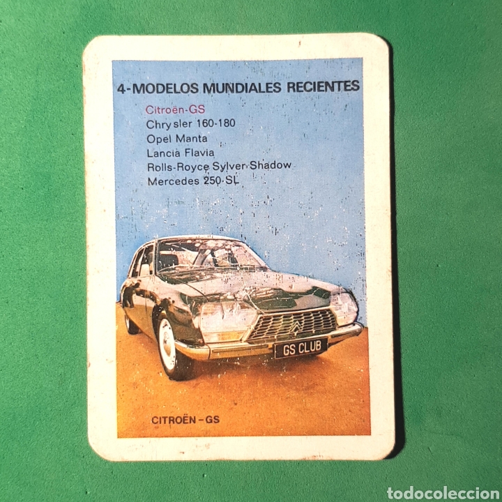 Coleccionismo Cromos antiguos: CARTA XIBECA DAMM - 4,MODELOS MUNDIALES RECIENTES - CITRO&Euml;N-GS
