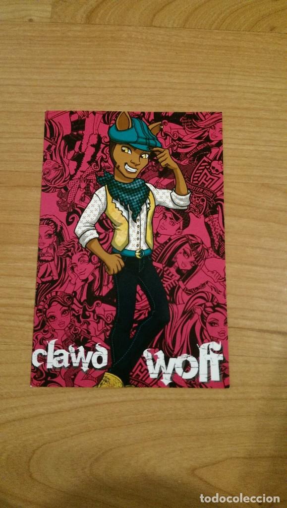 Coleccionismo cromos antiguos: POSTAL MONSTER HIGH N&ordm; 64 CLAWD WOLF - Foto 1