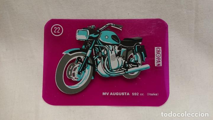 Coleccionismo Cromos antiguos: CROMO ( COLOR MORADO) MOTO MV AUGUSTA N&deg; 22  DE CROPAN