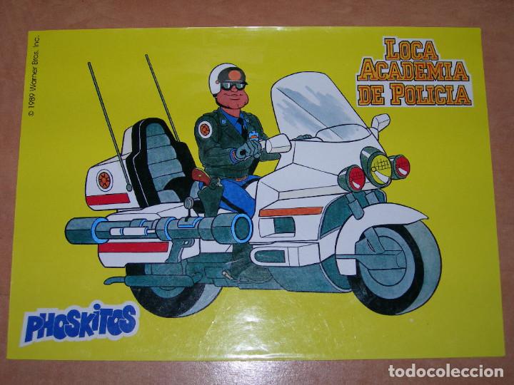 Coleccionismo Cromos antiguos: DIF&Iacute;CIL CROMO / SUPER ADHESIVO N&ordm; 1 DE LA COLECCI&Oacute;N LOCA ACADEMIA DE POLIC&Iacute;A DE PHOSKITOS A&Ntilde;O 1989