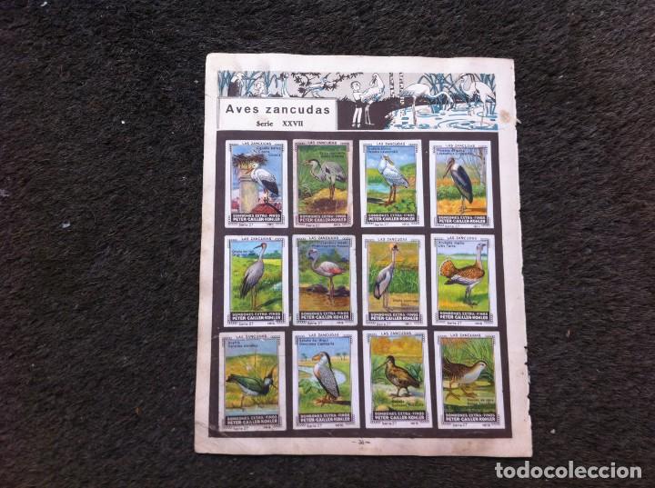 Sammeln alte Sammelbilder: HOJA CON CROMOS DEL &Aacute;LBUM DE NESTL&Eacute; (A&Ntilde;OS 30) AVES ZANCUDAS - NIDOS. 24 CROMOS