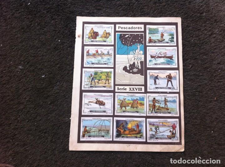 Sammeln alte Sammelbilder: HOJA CON CROMOS DEL &Aacute;LBUM DE NESTL&Eacute; (A&Ntilde;OS 30) PESCADORES - ORQUIDEAS. 24 CROMOS