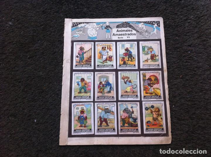 Collezionismo Figurine antiche: HOJA CON CROMOS DEL &Aacute;LBUM DE NESTL&Eacute; (A&Ntilde;OS 30) ANIMALES AMAESTRADOS. 12 CROMOS
