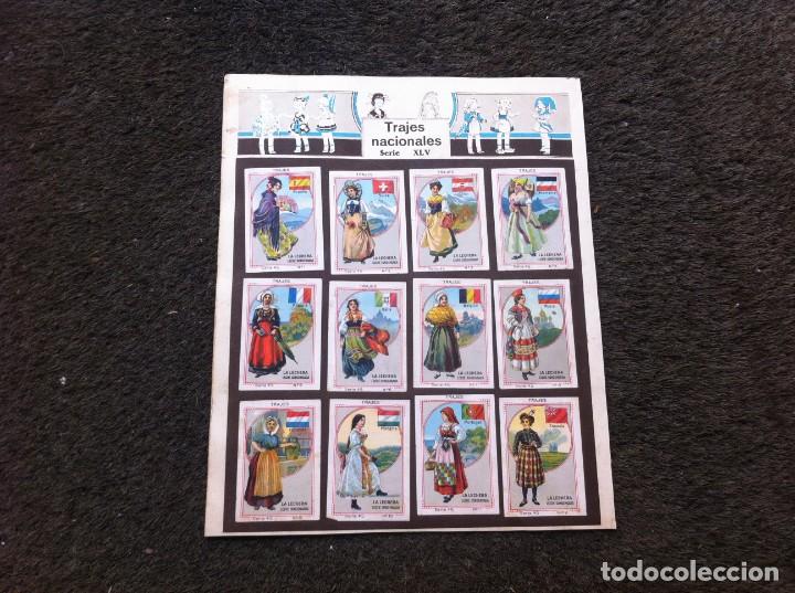 Sammeln alte Sammelbilder: HOJA CON CROMOS DEL &Aacute;LBUM DE NESTL&Eacute; (A&Ntilde;OS 30) TRAJES NACIONALES. 12 CROMOS