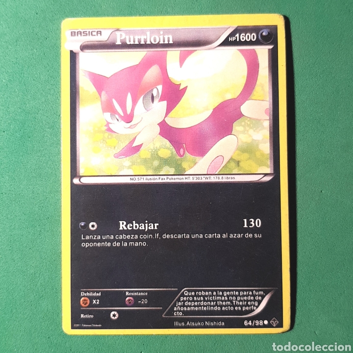c-pk.01) carta pokemon - purrloin - Buy Antique stickers on todocoleccion