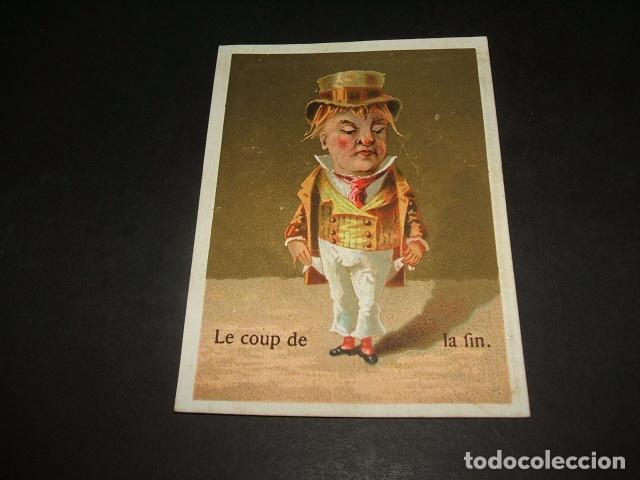Collectable Antique Stickers: HOMBRE SIN DINERO CROMO SIGLO XIX