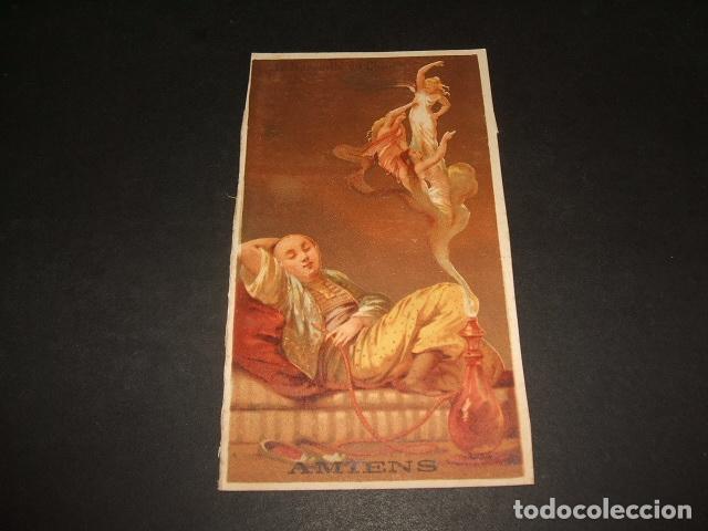 Collectable Antique Stickers: FUMADOR SO&Ntilde;ANDO CROMO SIGLO XIX