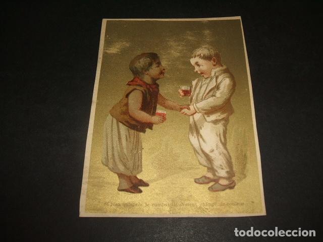 Collectable Antique Stickers: HOMBRE ENSUCIADO CROMO SIGLO XIX
