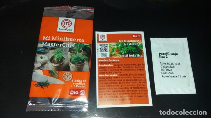 Coleccionismo Cromos antiguos: Sobre de Semillas MASTERCHEF MASTER CHEF PEREJIL sin punto supermercado tienda DIA mi minihuerto