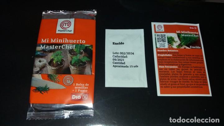 Coleccionismo Cromos antiguos: Sobre de Semillas MASTERCHEF MASTER CHEF ENELDO sin punto supermercado tienda DIA mi minihuerto