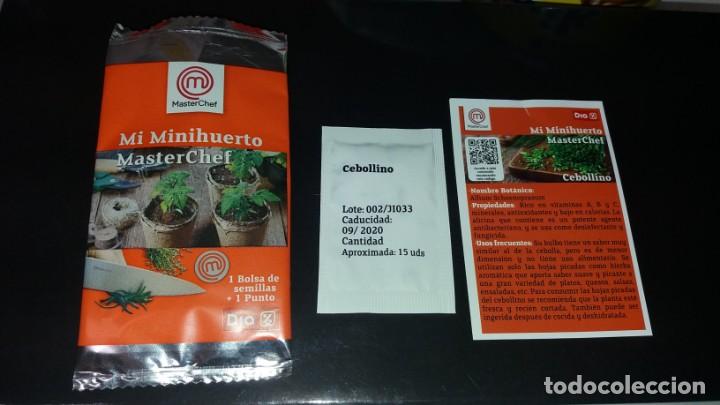 Coleccionismo Cromos antiguos: Sobre de Semillas CEBOLLINO MASTERCHEF MASTER CHEF sin punto supermercado tienda DIA mi minihuerto