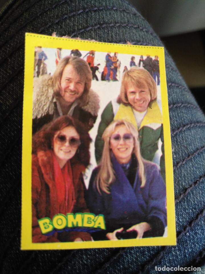 Coleccionismo Cromos antiguos: antiguo cromo recuperado del album coleccionable de la revista bomba famosos - grupo abba