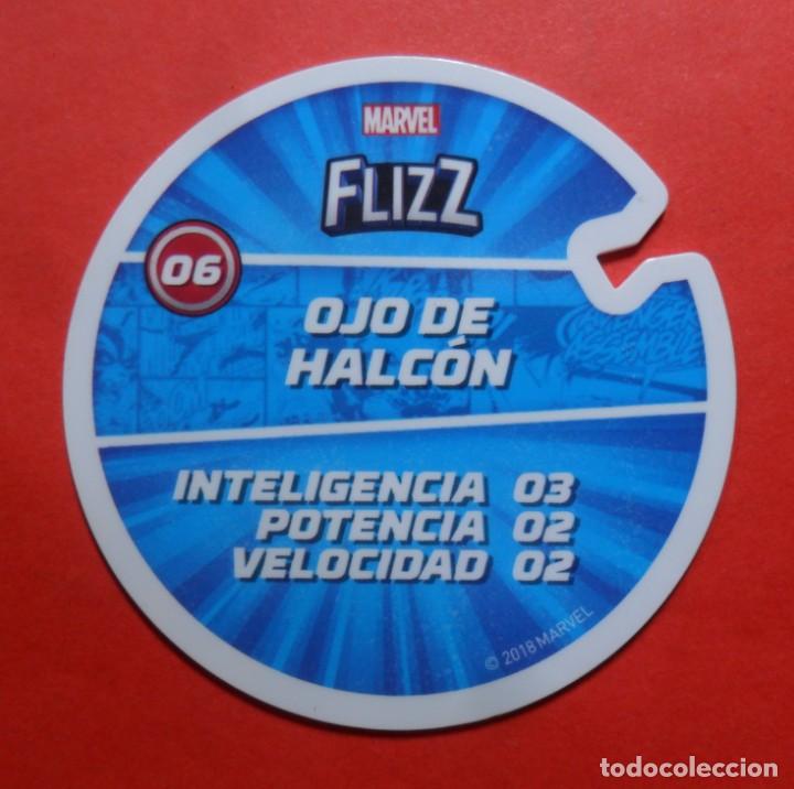 Coleccionismo cromos antiguos: TAZO N&ordm; 6 - MARVEL FLIZZ - OJO DE HALCON - CARREFOUR - 2018 - Foto 2