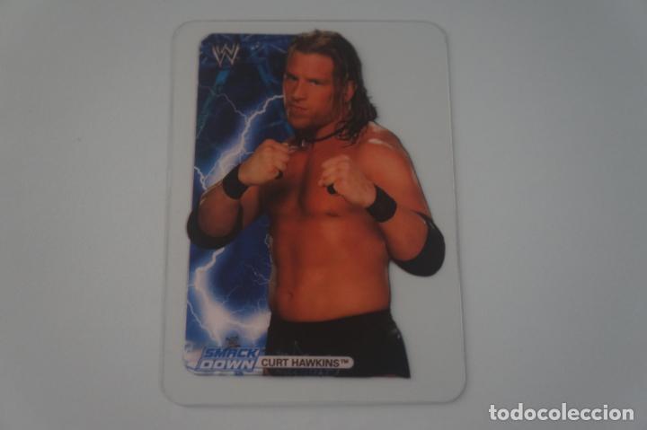 Coleccionismo Cromos antiguos: LAMINCARD DE WWE PRESSING CATCH N&ordm; 6 DEL &Aacute;LBUM WWE COLLECTION A&Ntilde;O 2008 DE MUNDICROMO