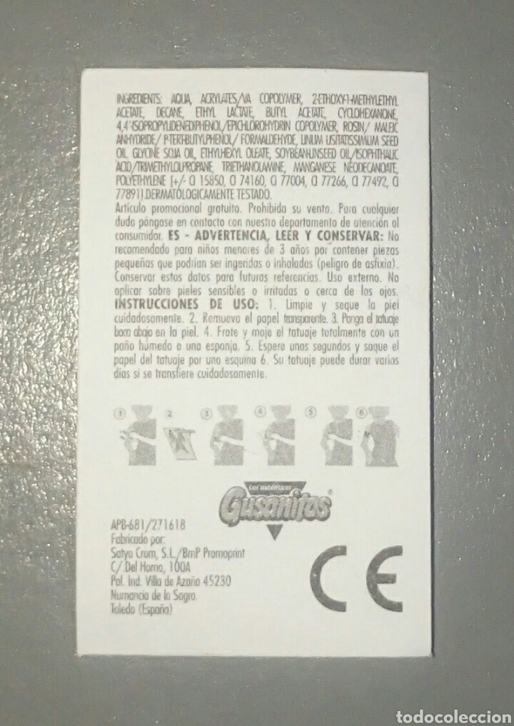 Coleccionismo cromos antiguos: Cromo calcomania gusanitos - Foto 2