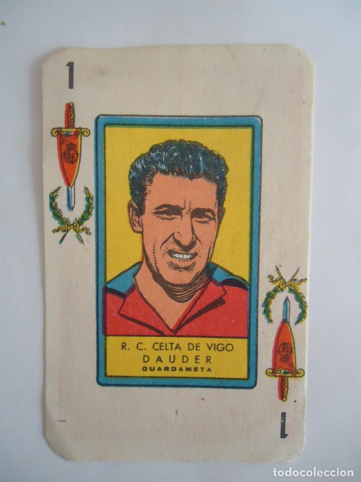 Coleccionismo cromos antiguos: CROMO ANTIGUO DE BARAJA 1 DE ESPADAS R.C. CELTA DE VIGO DAUDER. - Foto 1
