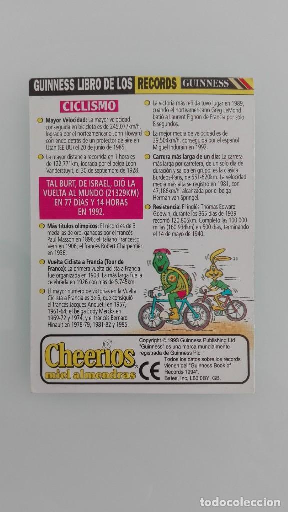 Coleccionismo cromos antiguos: CICLISMO CHRIS BOARDMAN RECORD - Foto 2