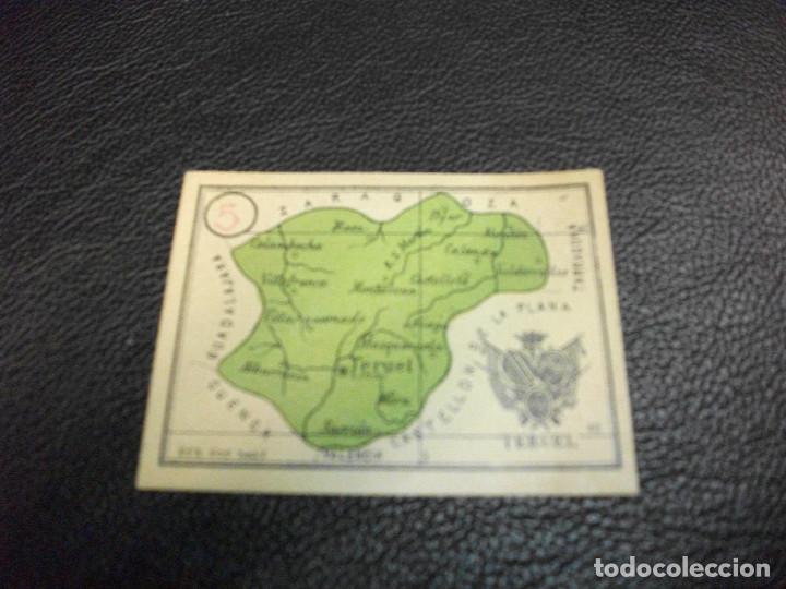 Coleccionismo cromos antiguos: CROMO DE TERUEL MAPA - Foto 1