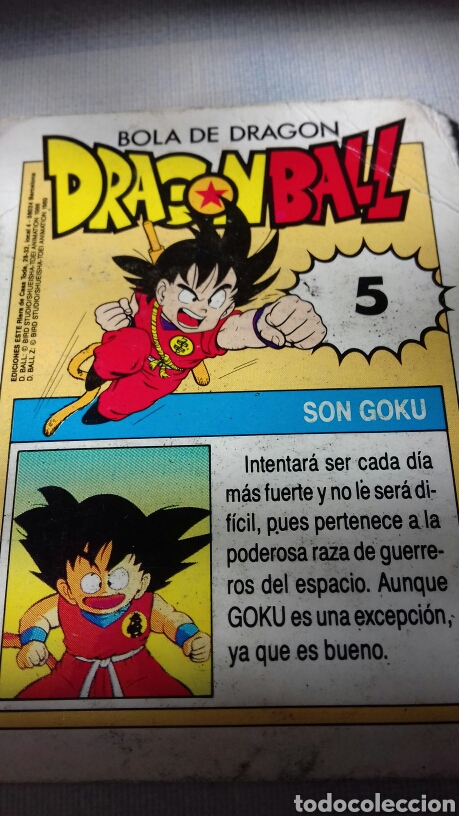 Coleccionismo cromos antiguos: SON GOKU DRAGONBALL N.5 - Foto 2