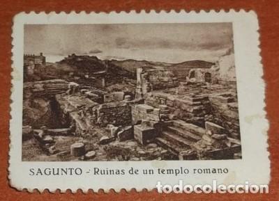 Coleccionismo Cromos antiguos: CROMO CUP&Oacute;N DE LOTER&Iacute;A DE LA SOCIEDAD DE CIEGOS EL PORVENIR, VISTAS DE ESPA&Ntilde;A,SAGUNTO, 1936