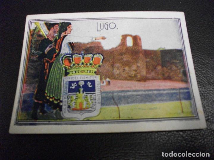 Coleccionismo Cromos antiguos: CROMO DE LUGO TIPOS Y MONUMENTO - PUBLICIDAD CHOCOLATE JOAN SOLER