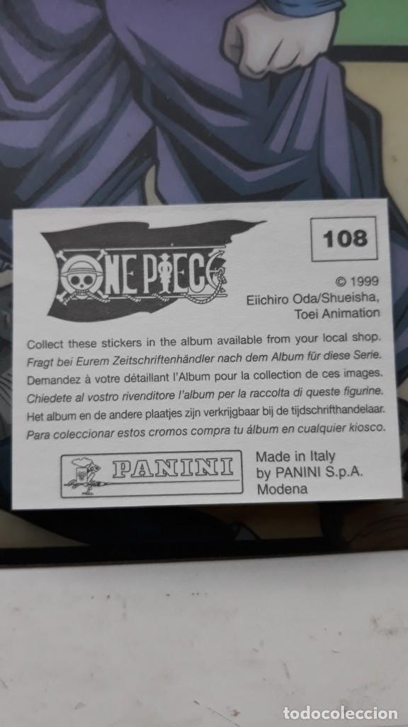 Coleccionismo cromos antiguos: PANINI ONE PIECE 108 - Foto 2