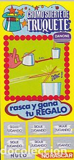 Coleccionismo cromos antiguos: cromo suerte de truquete danone - Foto 1
