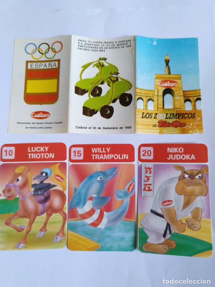 Collezionismo Figurine antiche: Los zoolimpicos de Tosta Rica lote de 3.cromos + folleto 1988
