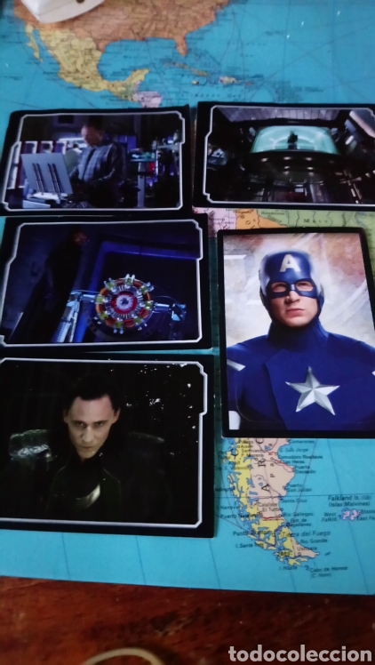Coleccionismo cromos antiguos: 5 cromos avengers. Marvel. Panini - Foto 1