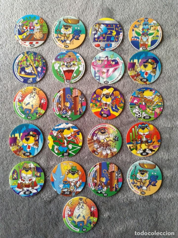 Collezionismo Figurine antiche: Tazo cheetos Filippo - Chester lote de 21 tazos hay repetidos