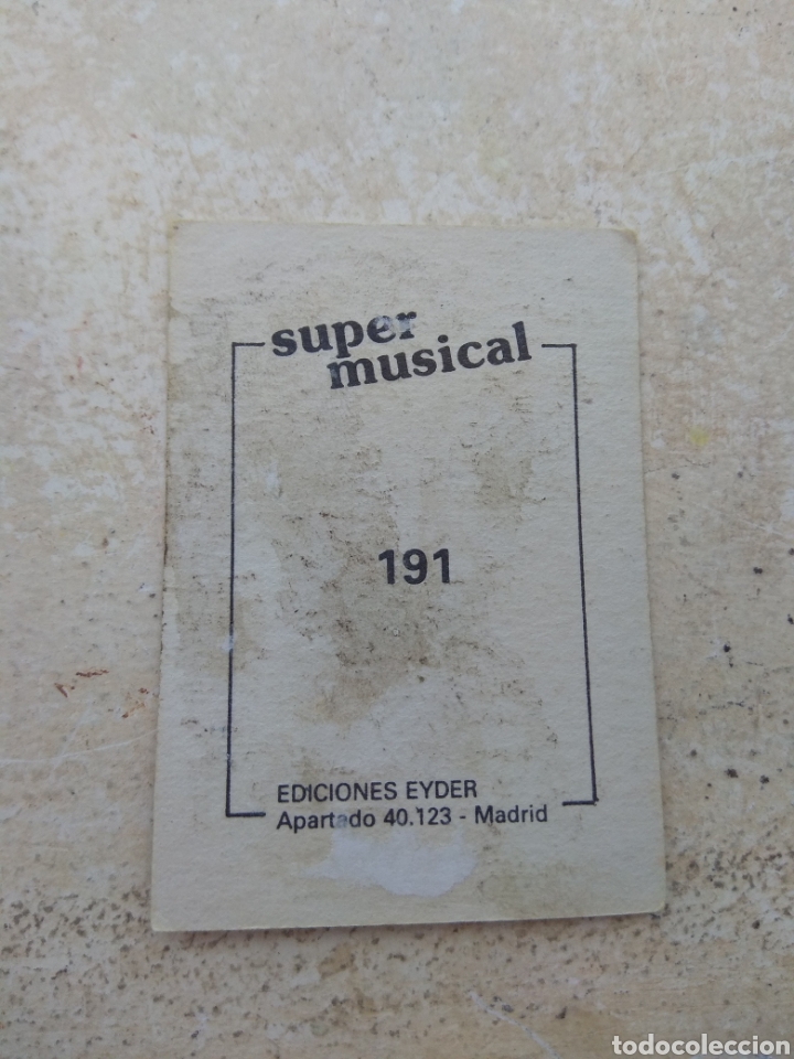 Coleccionismo cromos antiguos: Cromo Super Musical N&deg;191 - Foto 2