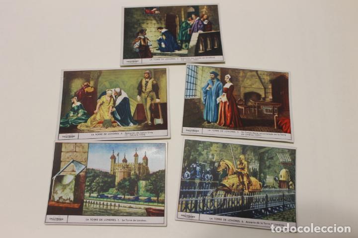 Collezionismo Figurine antiche: GALLICROMO, SERIE LA TORRE DE LONDRES N&ordm; 6, 5 CROMOS, A&Ntilde;OS 60