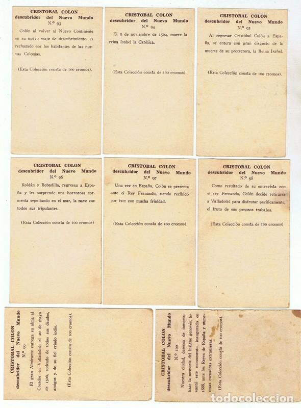 Coleccionismo cromos antiguos: CRISTOBAL COLON 100 CROMOS COMPLETO - Foto 4