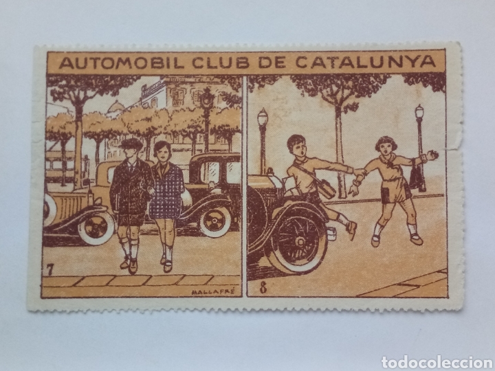 Coleccionismo cromos antiguos: Vi&ntilde;eta Automobil Club de Catalunya