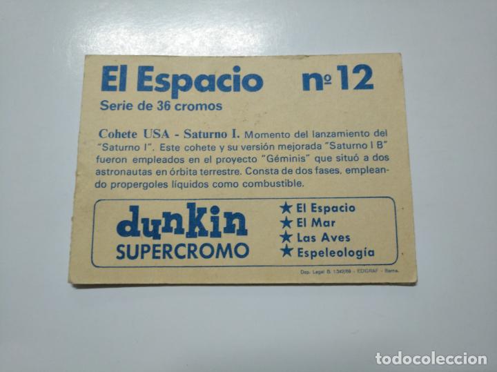 Coleccionismo cromos antiguos: DUNKIN SUPERCROMO. - EL ESPACIO N&ordm; 12 - TDKP13 - Foto 2