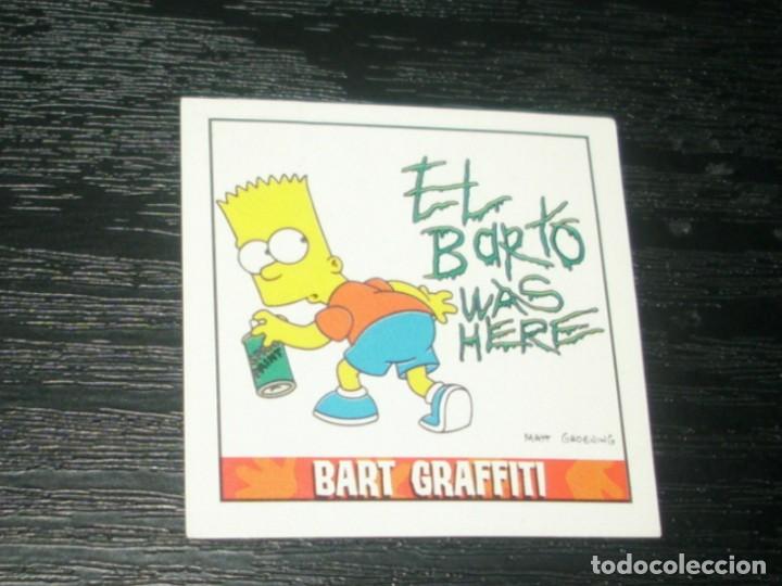 Coleccionismo cromos antiguos: -MATUTANO LOS SIMPSONS 2000 : NUMERO 27 BART GRAFFITI ( VERSION TRASERA OSCURA ) - Foto 1