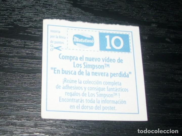 Coleccionismo cromos antiguos: -MATUTANO LOS SIMPSONS 2000 : NUMERO 10 BART SURFER - Foto 2