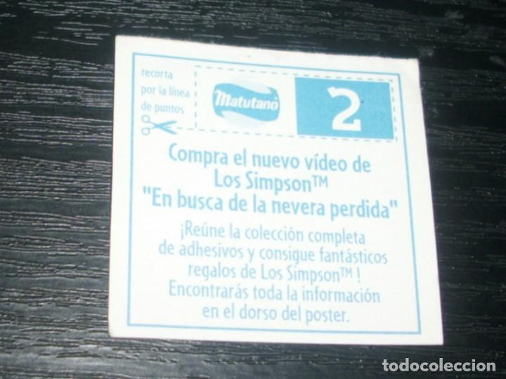 Coleccionismo cromos antiguos: -MATUTANO LOS SIMPSONS 2000 : NUMERO 2 BART DIABLO - Foto 2