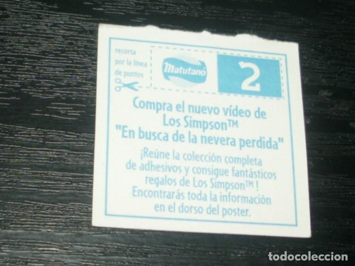 Coleccionismo cromos antiguos: -MATUTANO LOS SIMPSONS 2000 : NUMERO 2 BART DIABLO - Foto 2