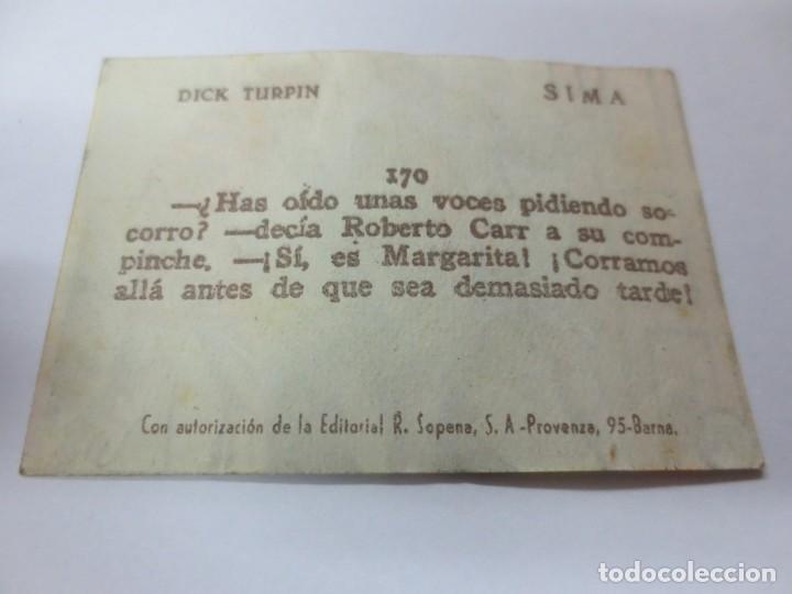Coleccionismo cromos antiguos: CROMO DICK TURPIN SIMA N&ordm; 170 - Foto 2