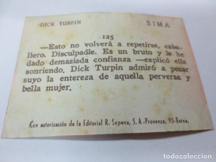 Coleccionismo cromos antiguos: CROMO DICK TURPIN SIMA N&ordm; 125 - Foto 2