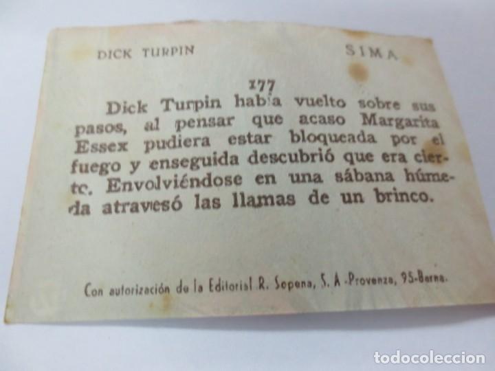 Coleccionismo cromos antiguos: CROMO DICK TURPIN SIMA N&ordm; 177 - Foto 2