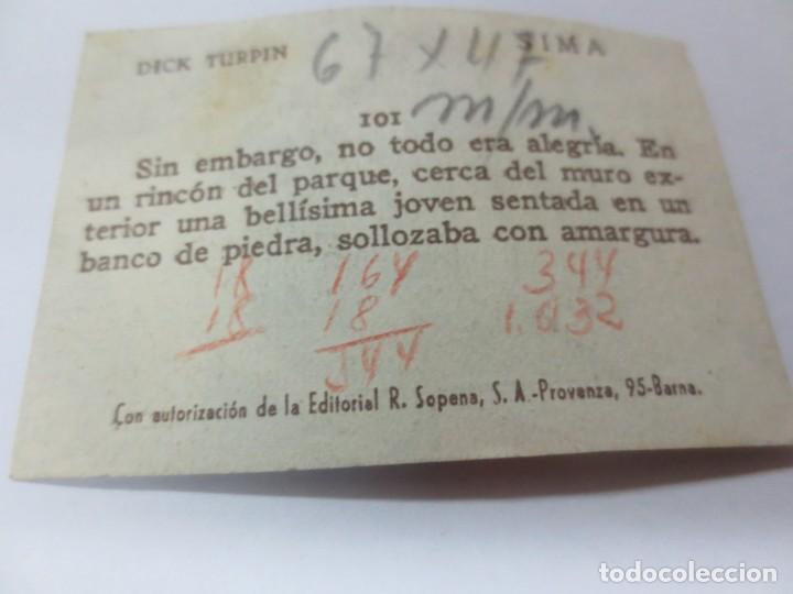 Coleccionismo cromos antiguos: CROMO DICK TURPIN SIMA N&ordm; 101 - Foto 2