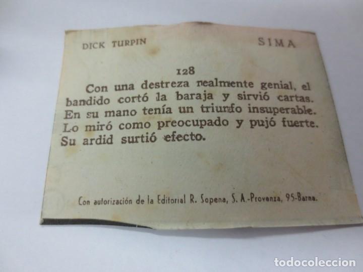 Coleccionismo cromos antiguos: CROMO DICK TURPIN SIMA N&ordm; 168 - Foto 2